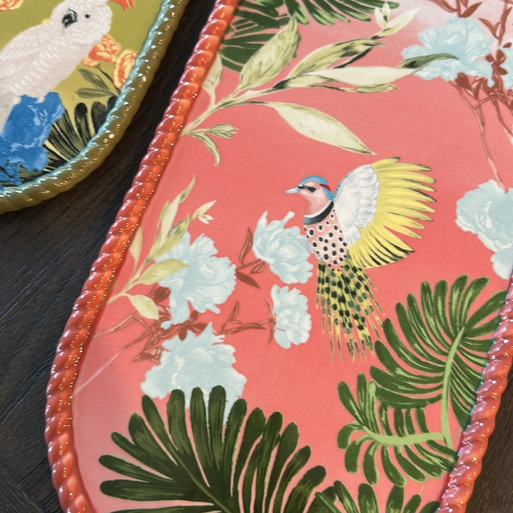 NWOT Anthropologie Pluma Handpainted Cheese Boards – Set of 2 (RARE, Sold Out) - Picture 8 of 11